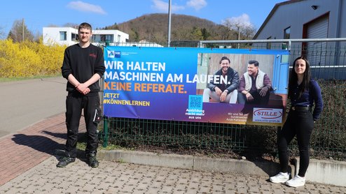 Fassadenbanner Bundeskampagne Stille GmbH Schmalkalden Fassadenbanner Ausbildungskampagne Stille GmbH Schmalkalden